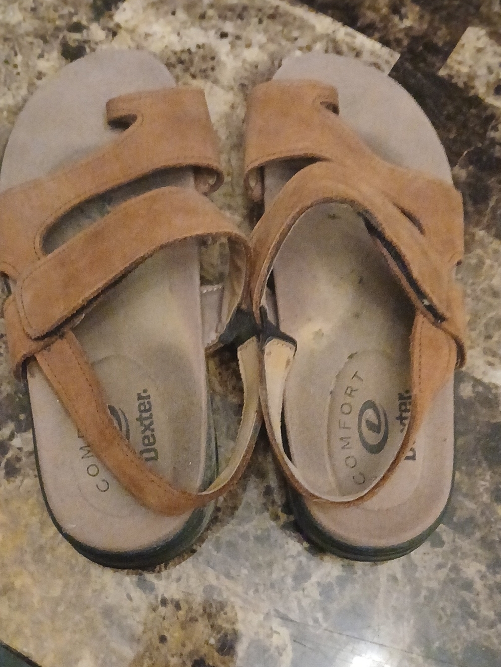Dexter Tan/Brown Womens Adjustable Strap Sandals